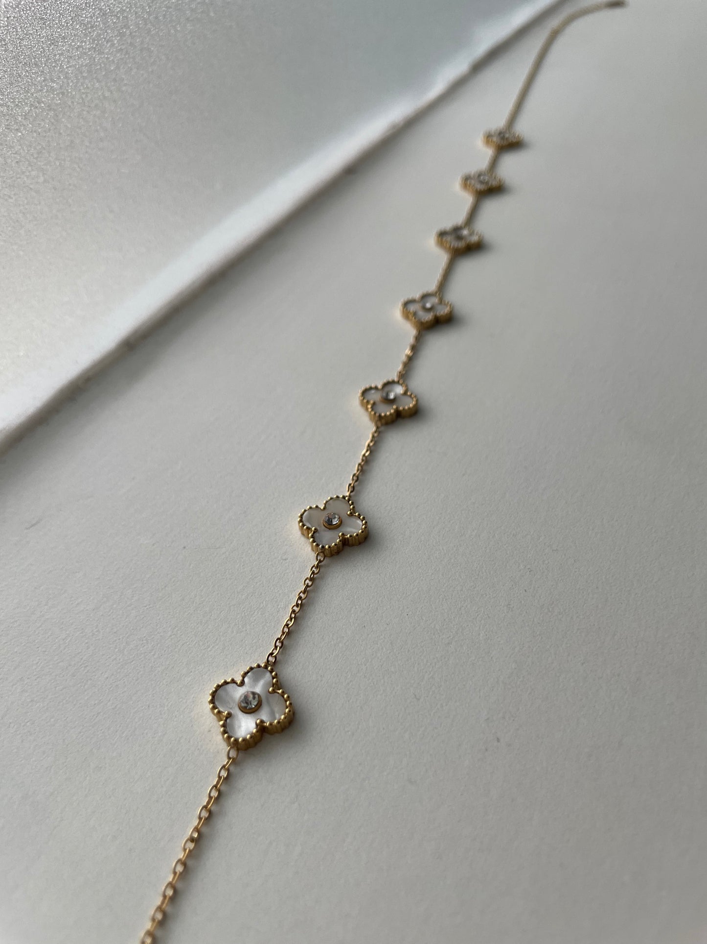 Clover With Diamond Necklace