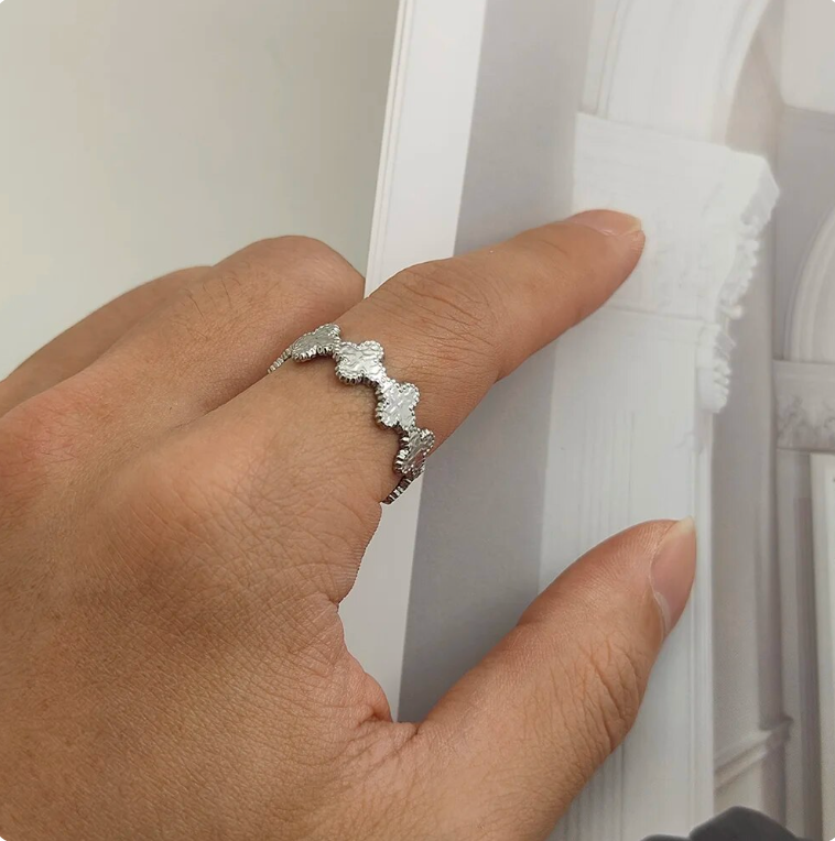 Clover Cuff Ring